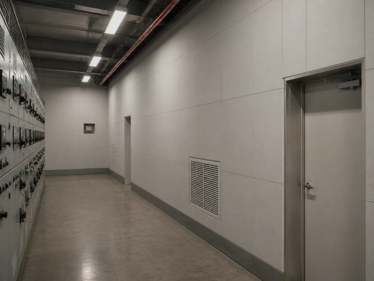 硅酸盐防火板设备间隔墙应用效果示意